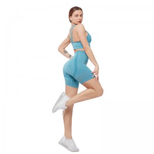 Ptsports Private Label Fitness Yoga Wear Outfit Set Workout Bras And Short Tights Yoga Sets