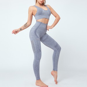 Ptsports seamless yoga backless set women pure color hot fashion sports bra and leggings women sexy sport wear