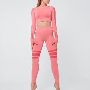 Ptsports wholesale top quality seamless yoga set women leggings gym fitness yoga wear sport clothing set