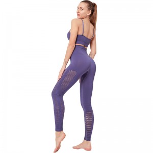 Wholesale Modern backless sports bra and leggings two pieces set women workout cool dry gym fitness yoga sets