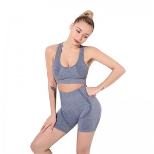 Ptsports Private Label Fitness Yoga Wear Outfit Set Workout Bras And Short Tights Yoga Sets