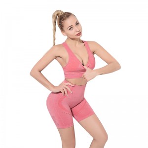 Ptsports Private Label Fitness Yoga Wear Outfit Set Workout Bras And Short Tights Yoga Sets