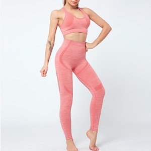 Ptsports seamless yoga backless set women pure color hot fashion sports bra and leggings women sexy sport wear