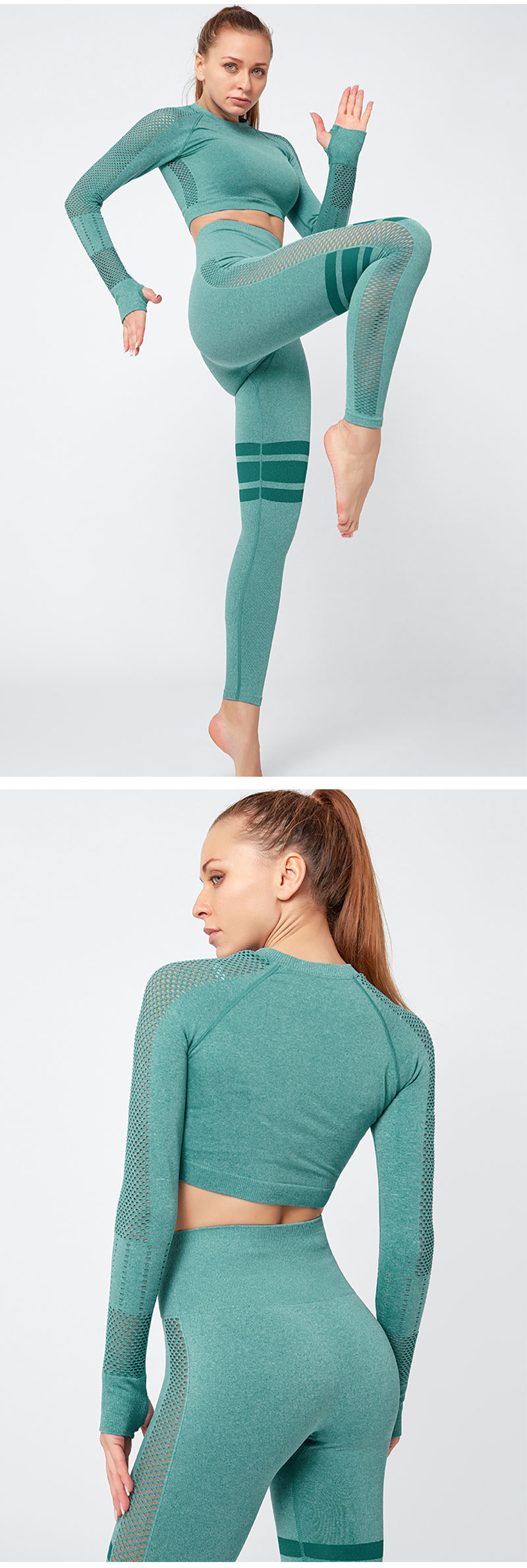 PTS2003 yoga wear sport clothing set for women details (3)