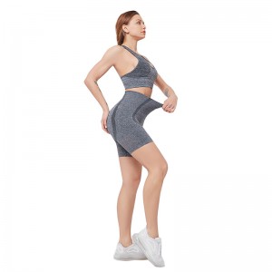 Ptsports Private Label Fitness Yoga Wear Outfit Set Workout Bras And Short Tights Yoga Sets