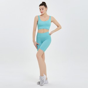 Ptsports Custom Logo Athletic Wear Supplier Colorful Sports Bra And Shorts Workout Fitness Set For Women