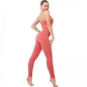 Wholesale Modern backless sports bra and leggings two pieces set women workout cool dry gym fitness yoga sets