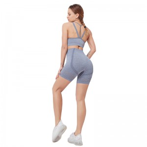Ptsports Private Label Fitness Yoga Wear Outfit Set Workout Bras And Short Tights Yoga Sets