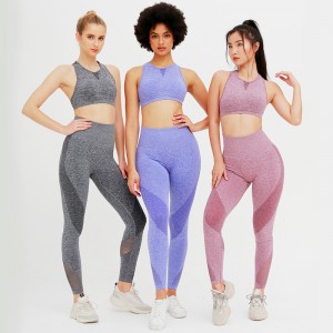Ptspotrs wholesale offset printing customized design ladies shaper wear fitness and yoga gym pants bra set