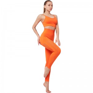 Wholesale Modern backless sports bra and leggings two pieces set women workout cool dry gym fitness yoga sets