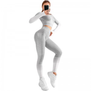 Women fitness yoga seamless long sleeve wear hot sell sportswear for women